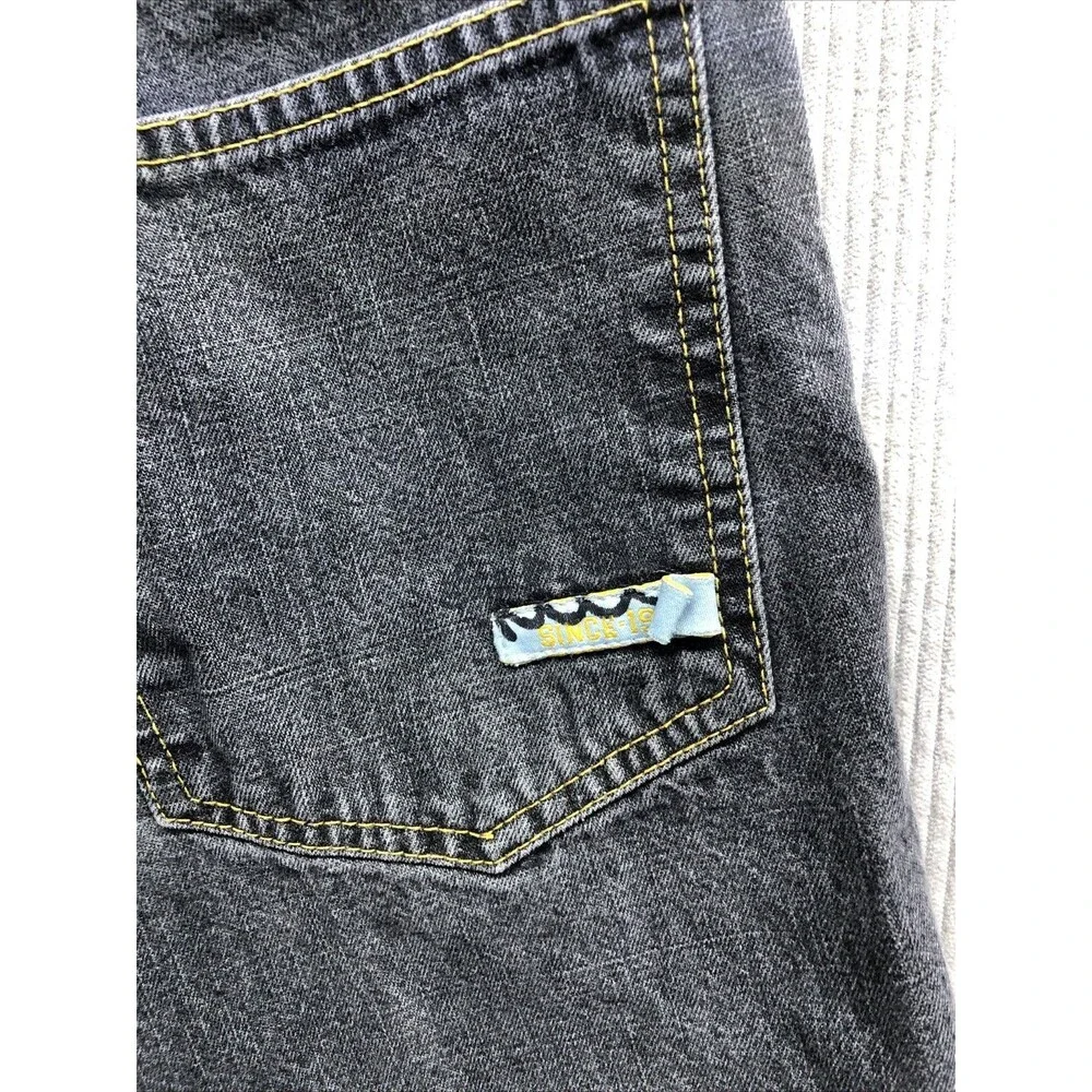 Mecca Boys Denim Bermuda Shorts Size 8  Gray Black Embellished